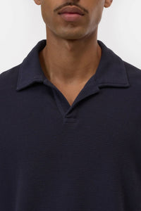 CLOSED Short Sleeve Polo in dark night - men's shirt - view 4