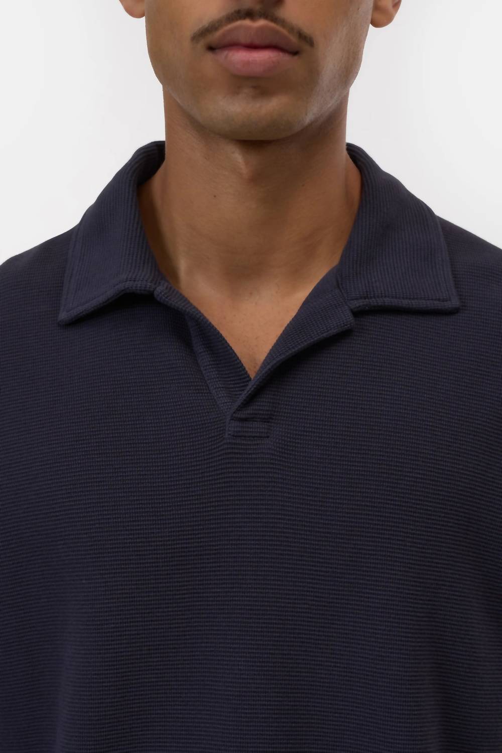 CLOSED Short Sleeve Polo in dark night - men's shirt - view 4