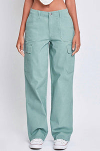Ymi - High Rise Straight Leg Cargo Pants