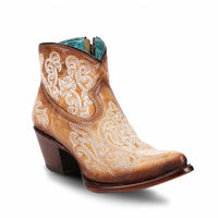 Corral - Women's Luminescent Straw Blue J-toe Ankle Boots