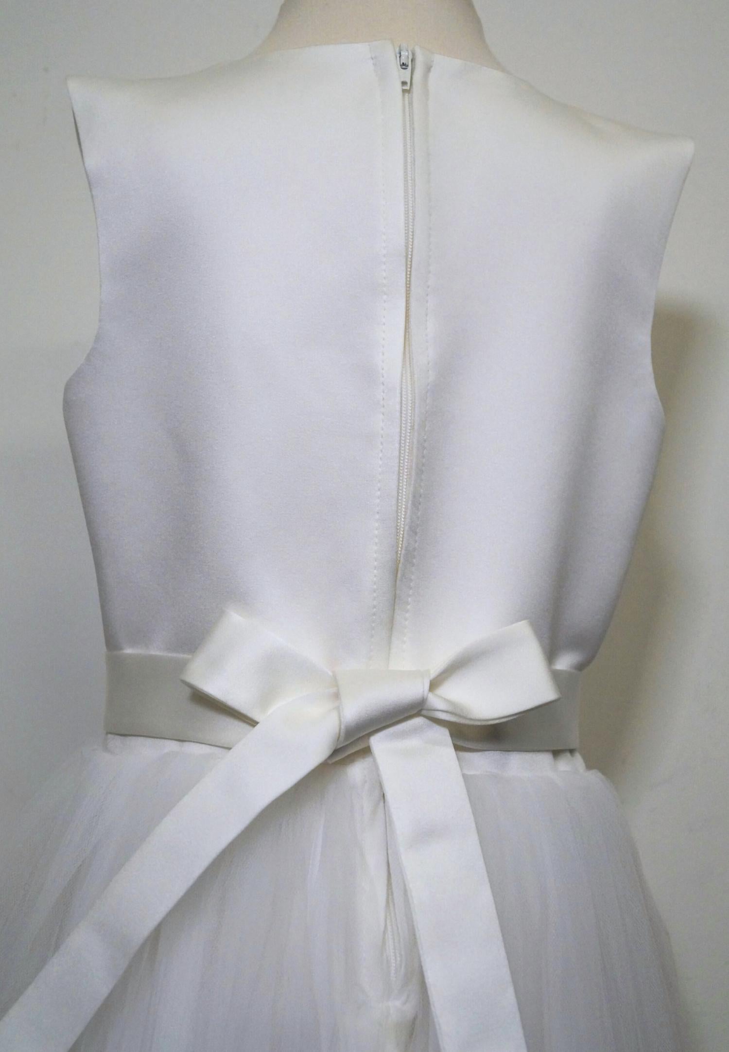 Tha Canadian Profile - Girl's Communion Dress With Italian Satin With Bow