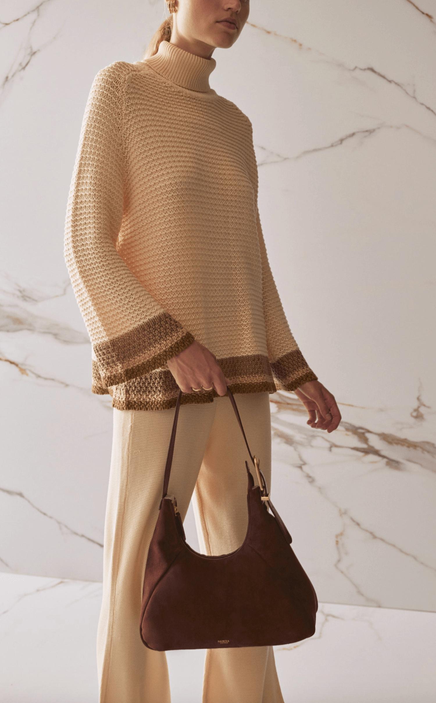 Sancia Soul Knit Jumper Sweater in sycamore stripe - women's sweater - detail view