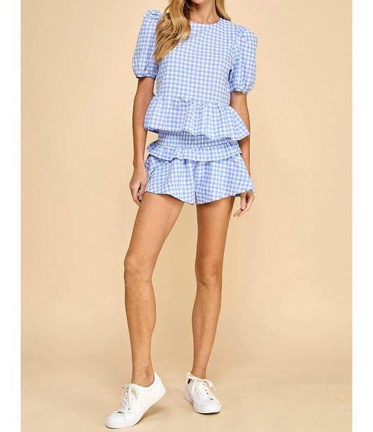 Tcec - High Waisted Plaid Shorts