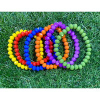 Sparkly South Wholesale Women's Six Pieces Faceted Bead Stretch Bracelet Set in multicolor - women's jewelry - detail view