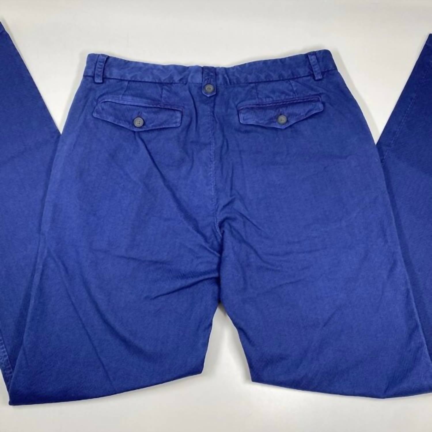 Missoni Men’s Textured Zig Zag Trousers in blue - men's pants - detail view