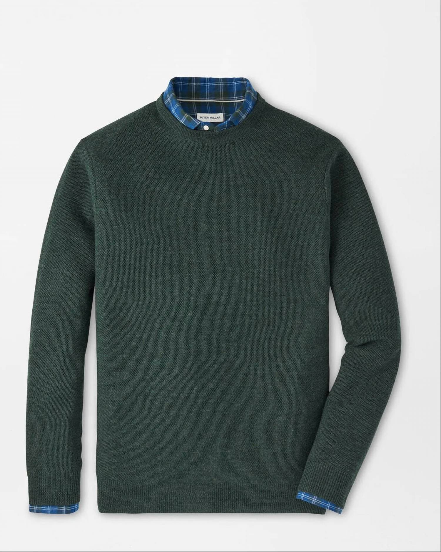 PETER MILLAR Autumn Crest Honeycomb Sweater in nordic pine - men's sweater - view 4