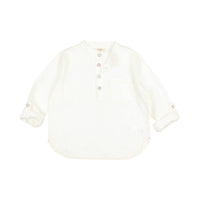 Búho - Kid's Ecru Linen Kurta Shirt