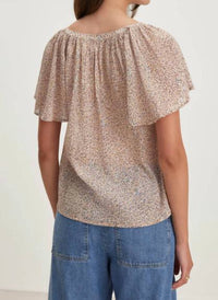 Velvet By Graham & Spencer - Park Printed Crinkle Cotton Gauze Top