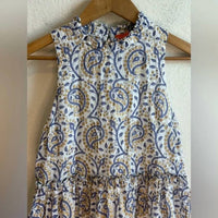 Oliphant Women Ruffled Tiered Short Dress in blue - women's dress