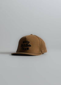 Iron & Resin Men's Moto Team Hat in cognac - men's hat
