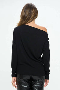Renee C - Brushed Knit Off The Shoulder Top