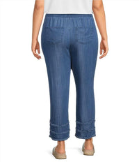 Multiples - Drawstring Elastic Waist Crop Pants
