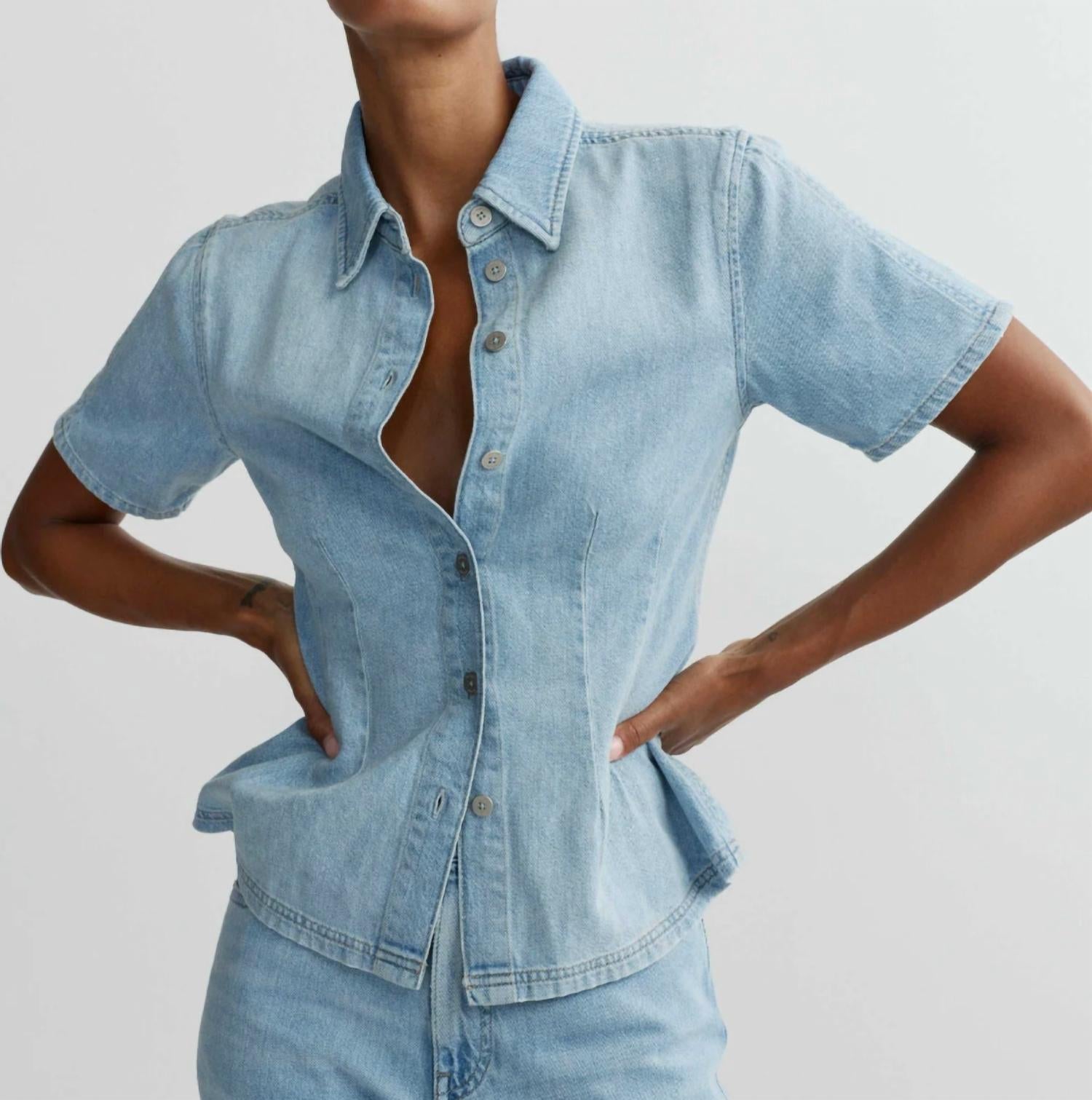 Dl1961 - Women'S - Joice Short Sleeve Denim Shirt