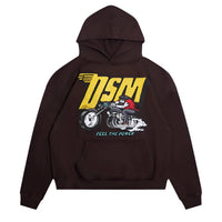 Diet Starts Monday Men's French Terry Biker Hoody in brown - men's shirt - detail view