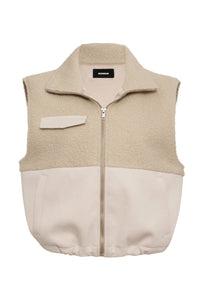 Monrow - Sherpa Zip Up Vest