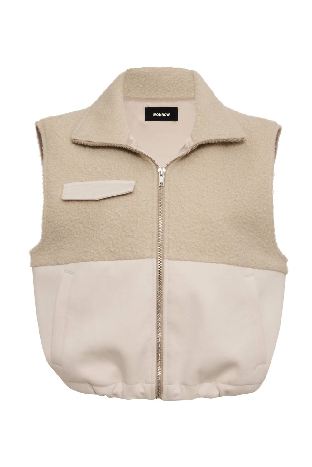 Monrow - Sherpa Zip Up Vest