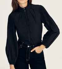 Derek Lam 10 Crosby - Lupa Pleated Sleeve Top