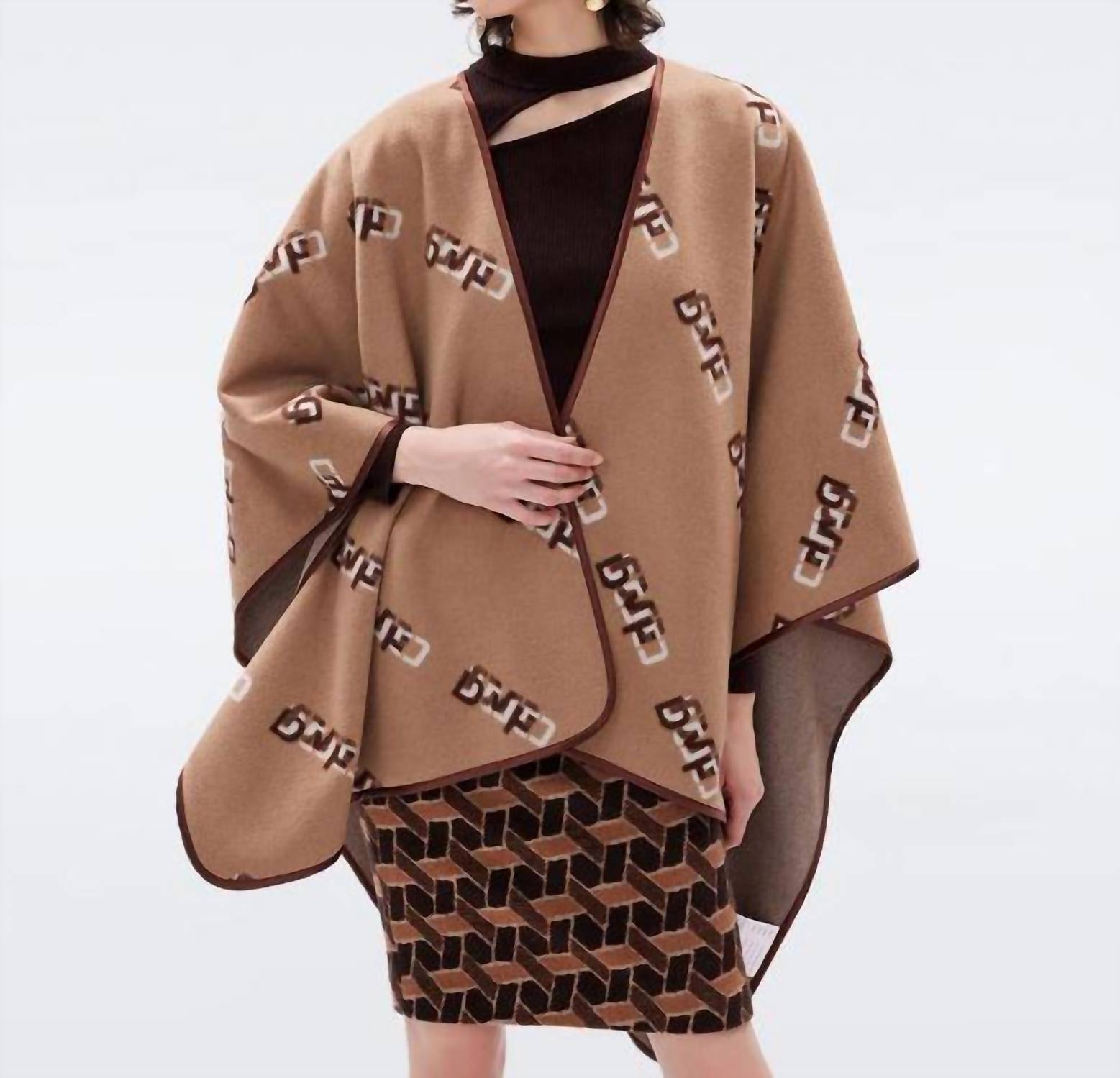 Diane Von Furstenberg - Curtis Knit Jacquard Cape