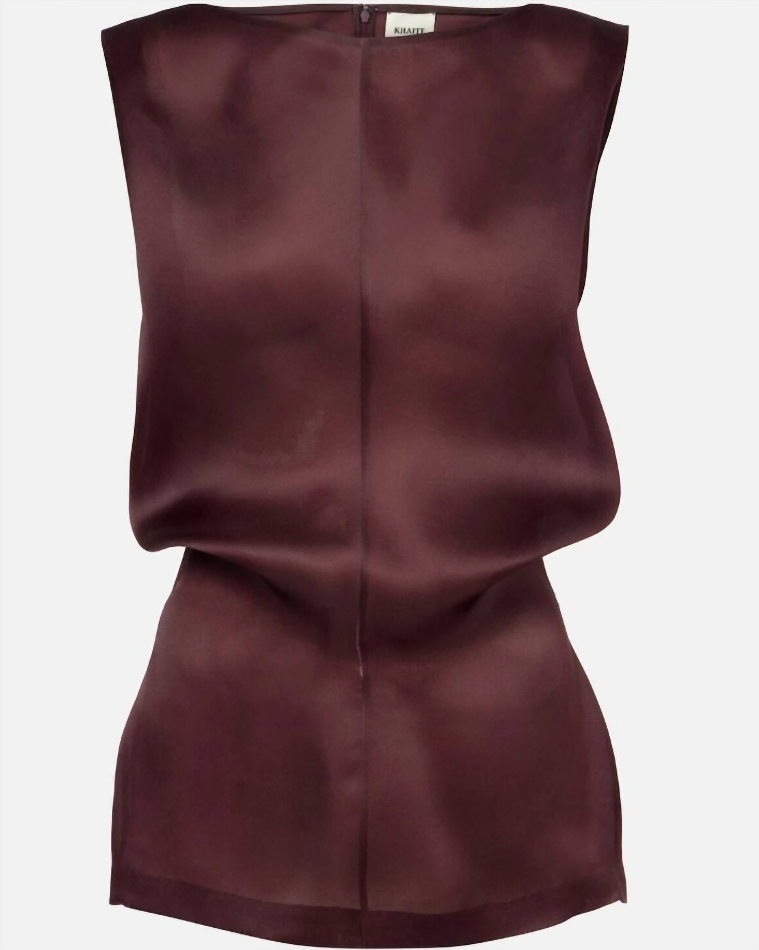 Khaite Toma Dress in alamandine - women's dress - detail view
