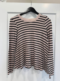 Enza Costa - Women's Cashmere Back Overlap Long Sleeve Sweater