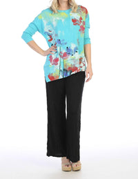Jess & Jane - Water Color Mineral Washed Dolman Sleeve Cotton Top