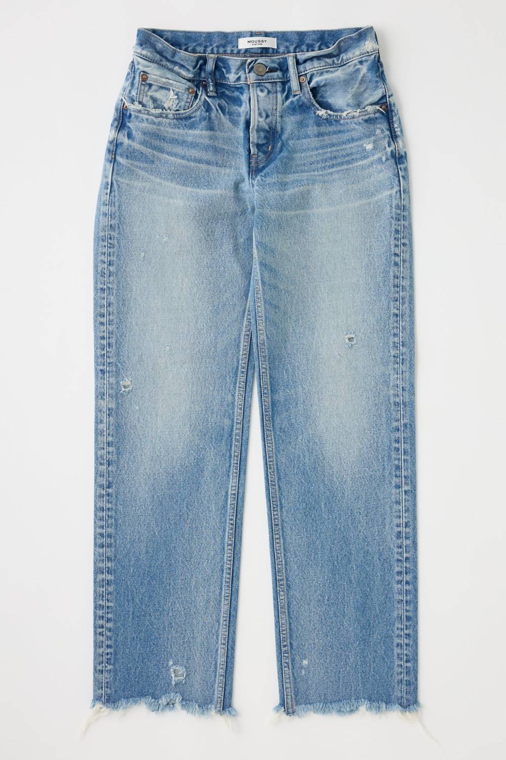 Moussy Women's Mv Mattapan Straight Low Jean in light blue - women's jeans