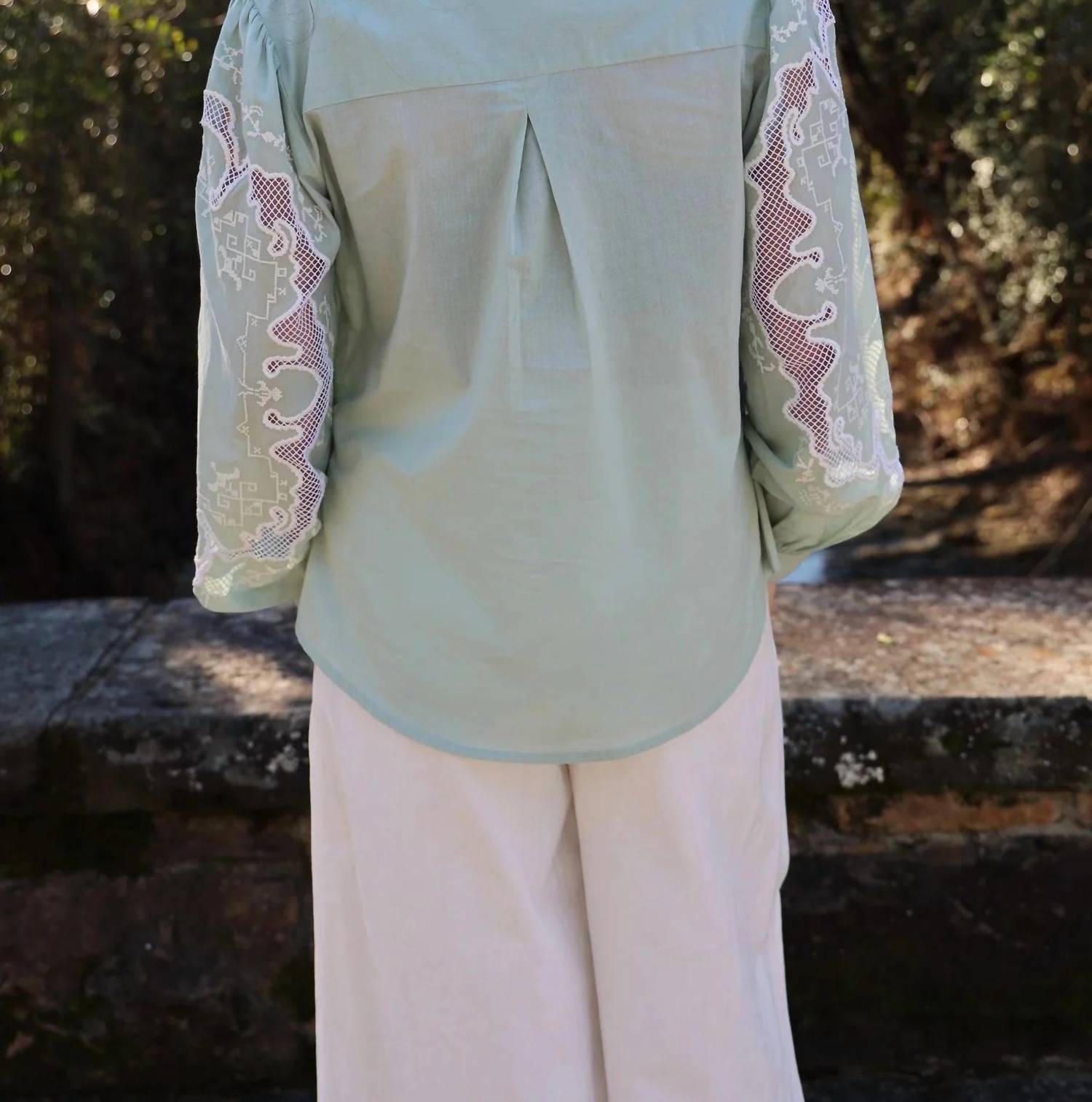 Exvoto - Susan Blouse With Lace Embroidery