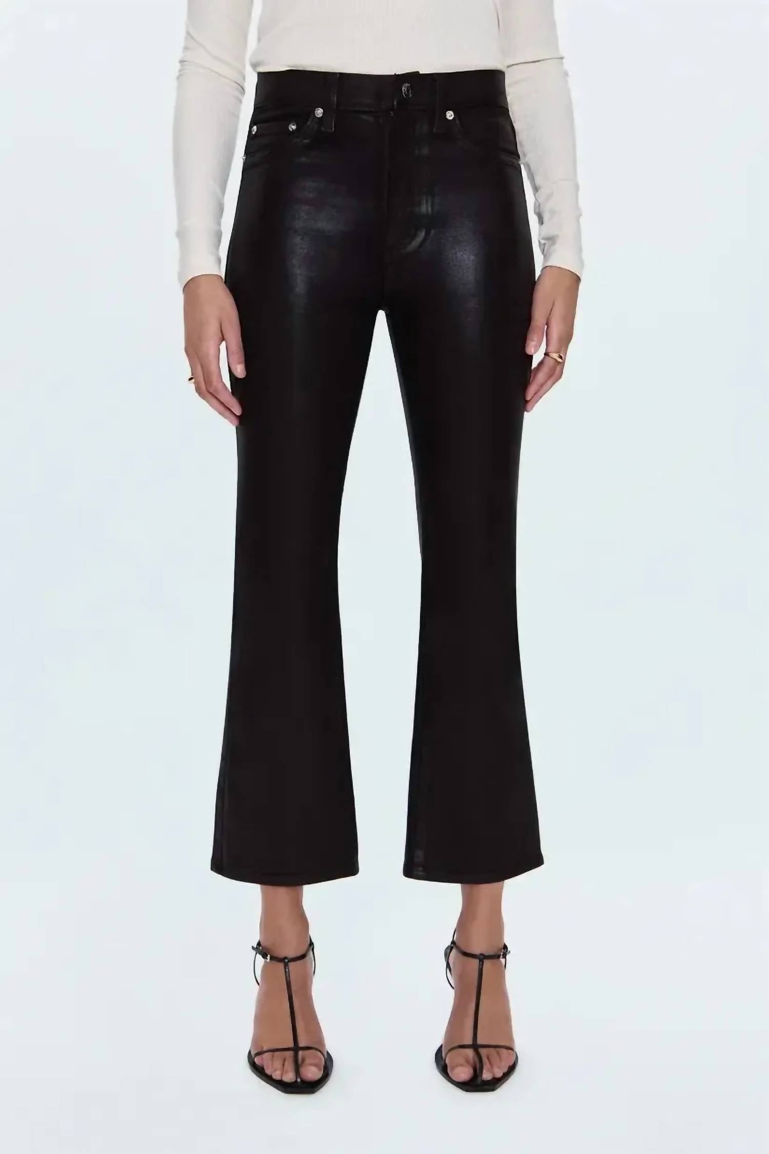 PISTOLA Lennon Pants in coated mocha - women's pants
