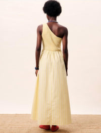 FRNCH Selkie One Shoulder Dress in yellow - women's dress - detail view