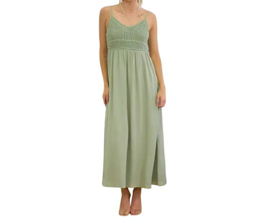 Doe And Rae - Crochet Trim Top Maxi Dress