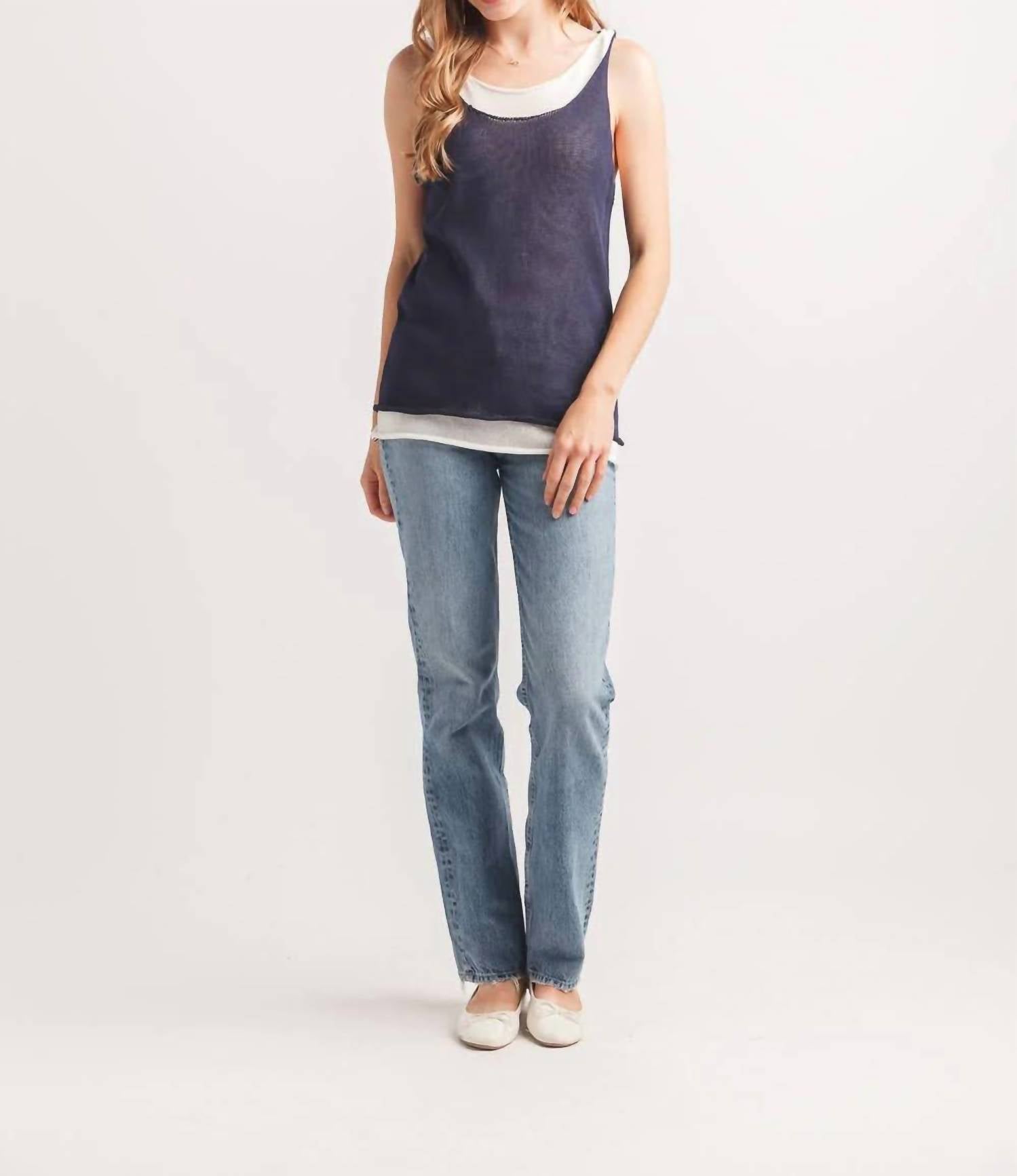 Papillon - Open Knit Layered Tank