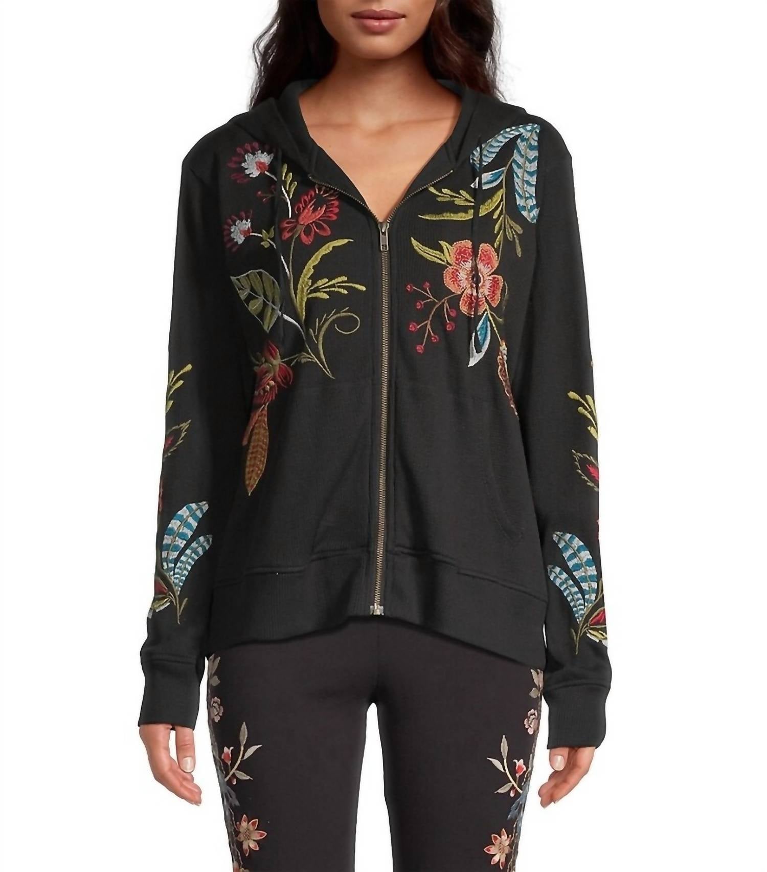 Johnny Was - Isabella Zip Up Thermal Hoodie