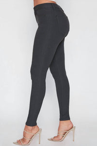 YMI Women's Bianca Mid-rise Skinny Jeans in black - women's jeans - alternate view