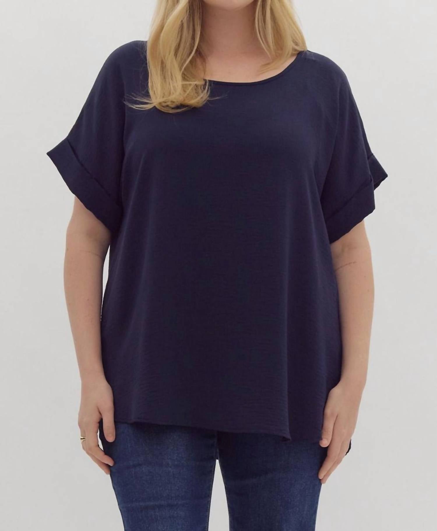 Entro - Kera Short Sleeve Blouse - Plus