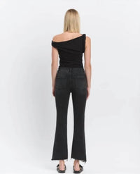 Vervet By Flying Monkey - High Rise Raw Hem Crop Flare Jeans
