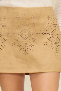 Lucy Paris - Women's Nia Faux Suede Mini Skirt