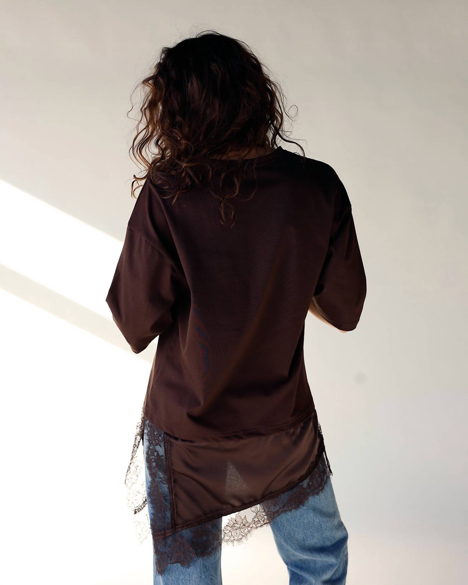 Sundayup - Asymmetric Lace Tee