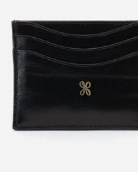 HOBO Women's Max Card Holder in black - women's accessory - detail view