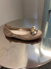 All Black - Women's Ballet Shoes With Stones
