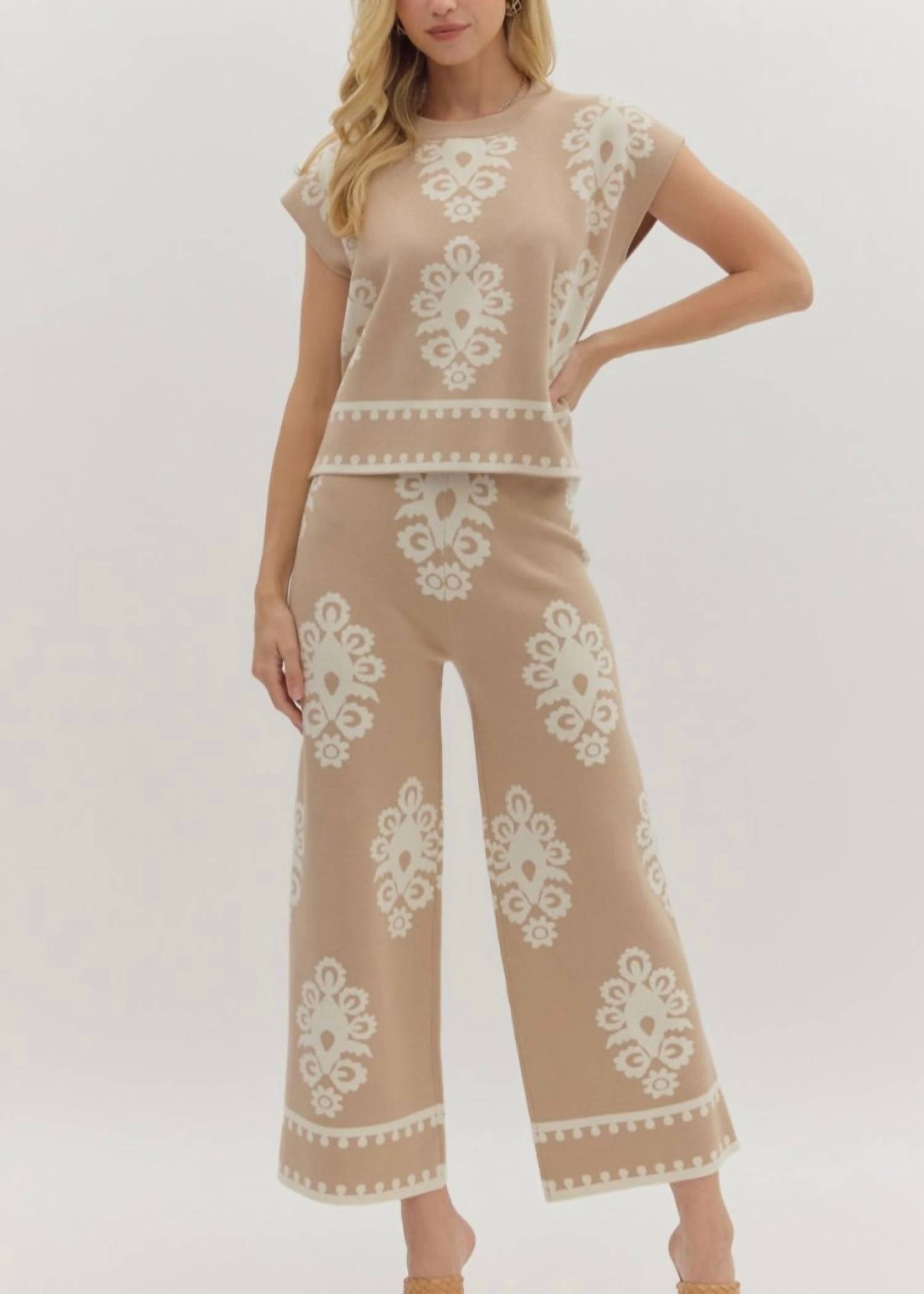 Entro - Danni Wide Leg Sweater Pants