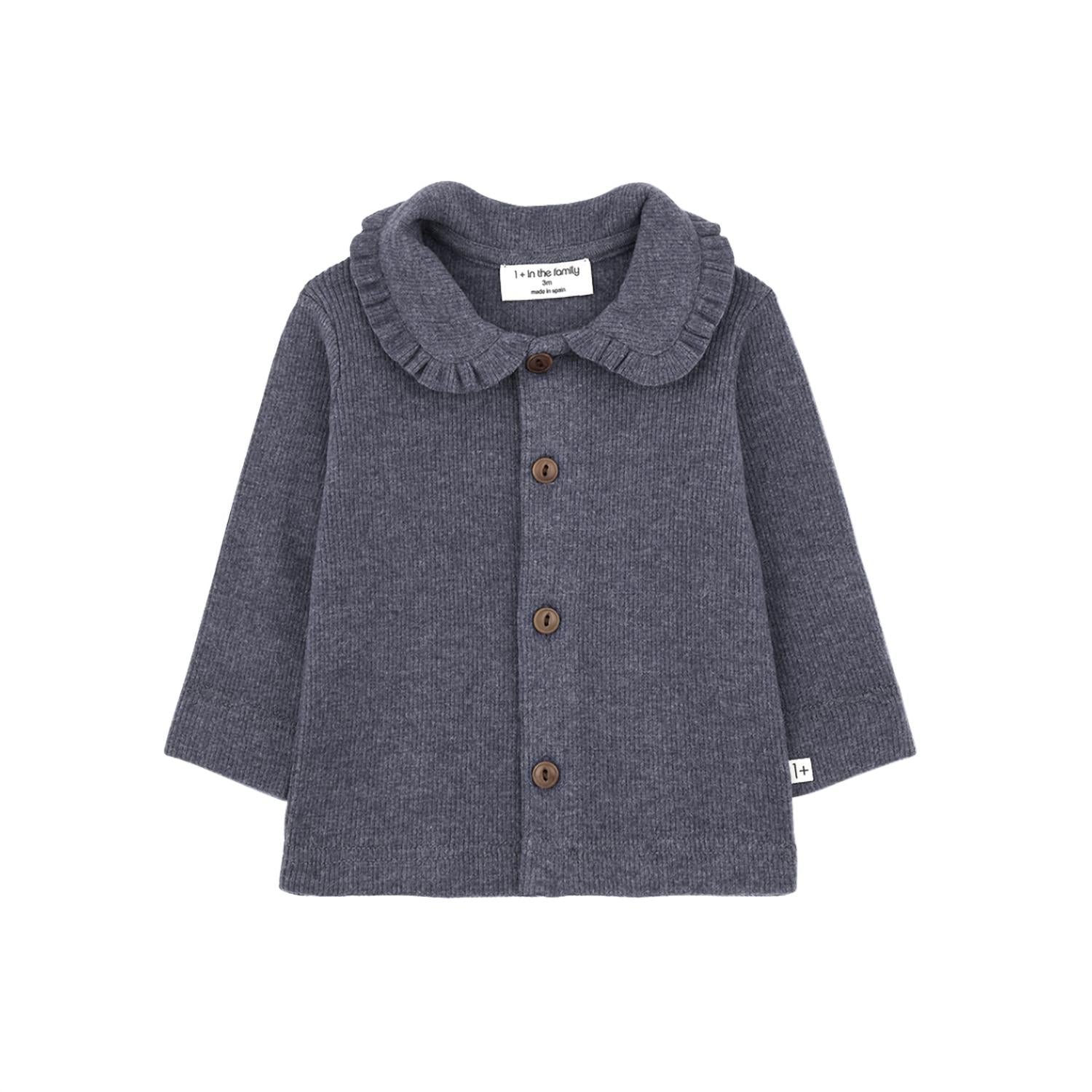 One More In the Family Girl's Gisela Collar Blouse in the family girl s gisela collar blouse in blue - kids' blouse