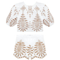 Milon - Girl's Boho Chic Embroidered Set