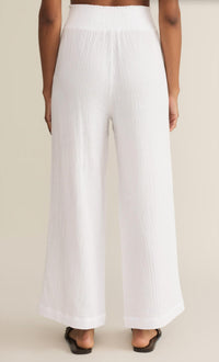 Z Supply Cassidy Gauze Full Length Pant in white - women's pants - alternate view