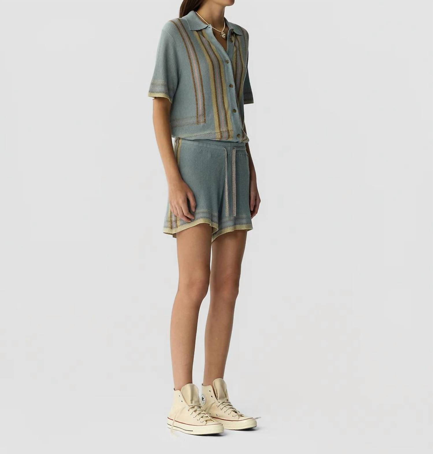 Guest In Residence Havana Short in residence havana short in clear sky combo - women's shorts - alternate view