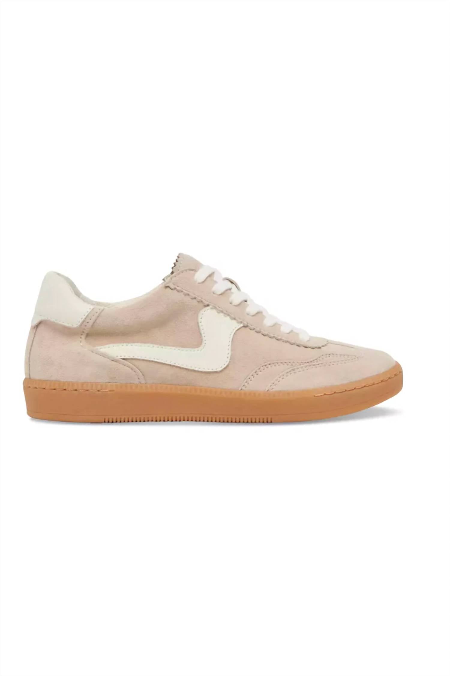 Dolce Vita Women's Notice Sneaker in dune suede - women's sneaker - detail view