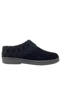 Clarks - Women's Scuff Suede Leather Knitted Collar Clogs
