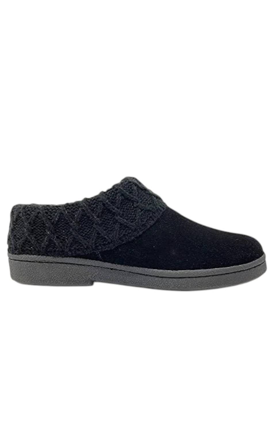 Clarks - Women's Scuff Suede Leather Knitted Collar Clogs