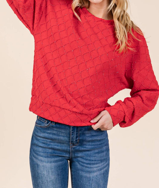 Bombom - DIAMOND PATTERNED SWEATER