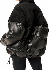Good American - Sherpa Mix Cocoon Puffer Jacket