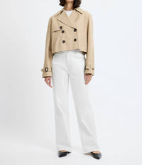 French Connection - Cropped Twill Trench Coat